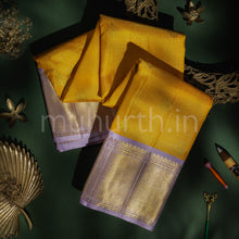 Load image into Gallery viewer, Mambazham Tissue Vaira-Oosi Kanjivaram Silk Saree with Lavender