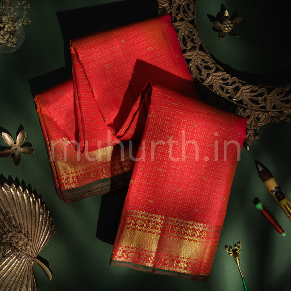Red Bridal Pure Zari Kanjivaram Silk Saree