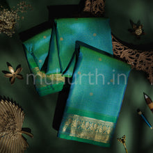 Load image into Gallery viewer, Ramar Green Vaira-Oosi Pure Zari Kanjivaram Silk Saree
