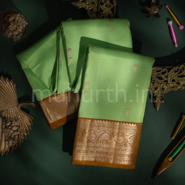 Rexona Pure Kanjivaram Silk Saree with Brown