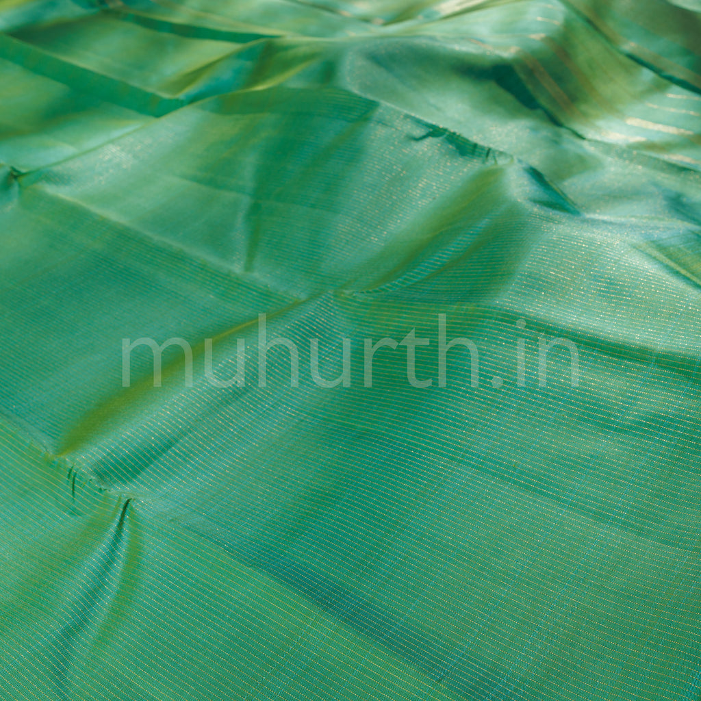 Ramar Green Muthu Seer Pure Zari Kanjivaram Silk Saree