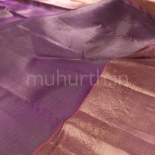 Load image into Gallery viewer, Magenta Pure Kanjivaram Silk Saree with Peach