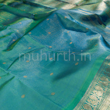 Load image into Gallery viewer, Ramar Green Vaira-Oosi Pure Zari Kanjivaram Silk Saree