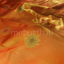 Load image into Gallery viewer, Red Organza Tissue Kanjivaram Silk Saree