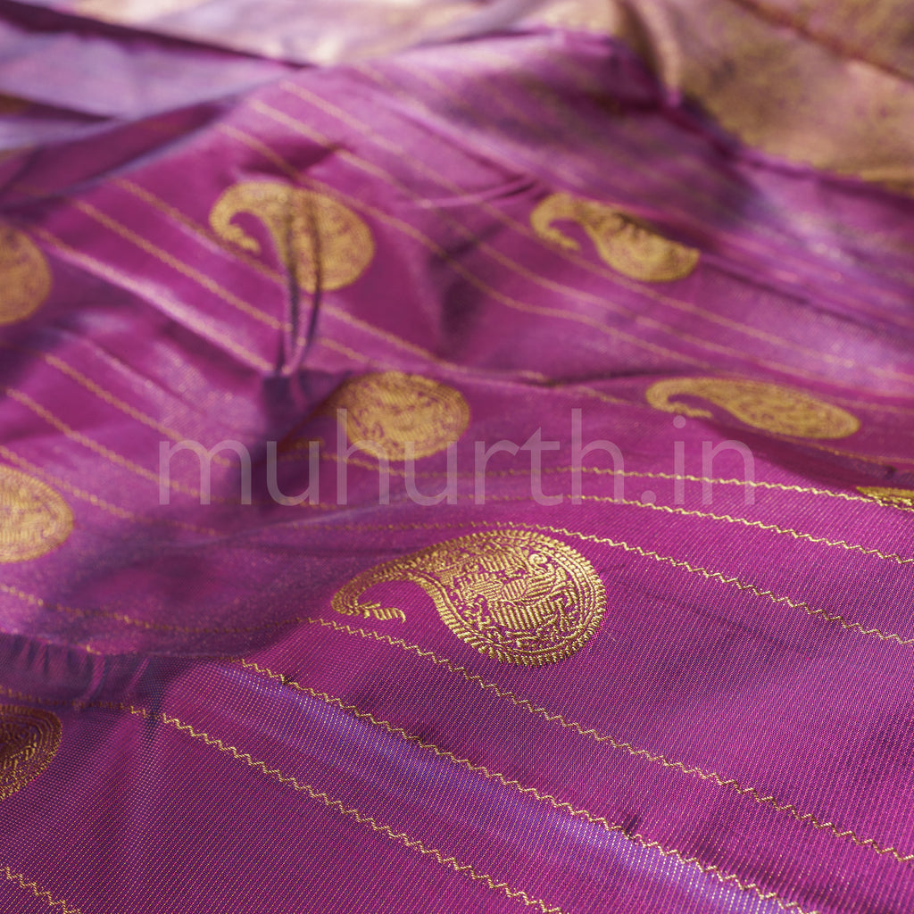 Magenta Pure Kanjivaram Silk Saree