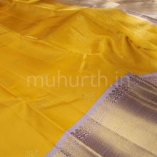 Load image into Gallery viewer, Mambazham Tissue Vaira-Oosi Kanjivaram Silk Saree with Lavender