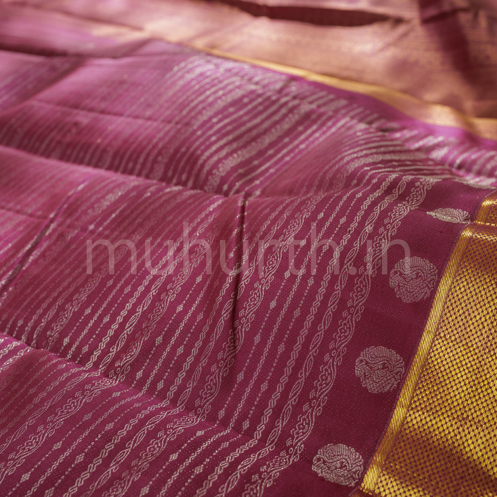 Maroon Pure Kanjivaram Silk Saree