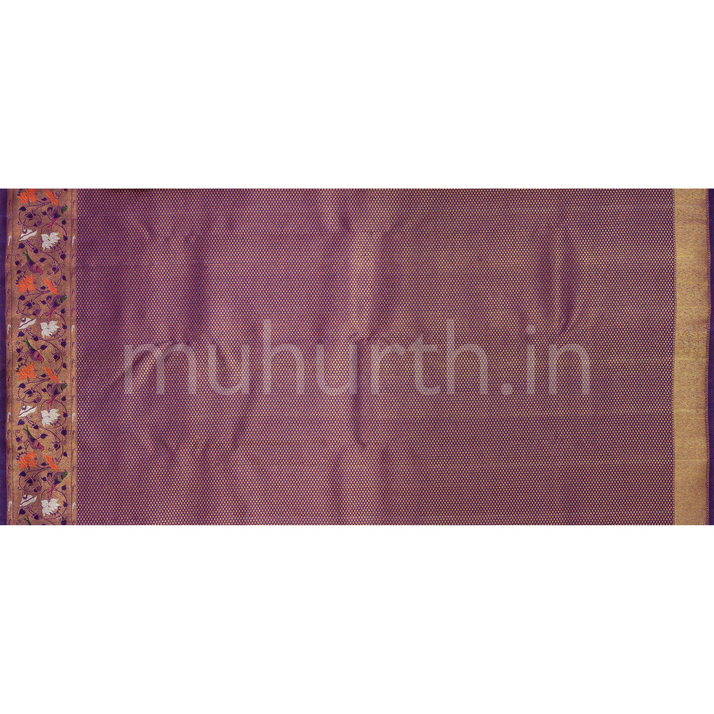 Light Pink Meenakari Pure Kanjivaram Silk Saree with Meenakshi