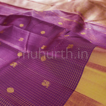 Load image into Gallery viewer, Magenta Pure Kanjivaram Silk Saree with Pink