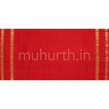 Load image into Gallery viewer, Multi-Colour Kora Organza Pure Kanjivaram Silk Saree with Red