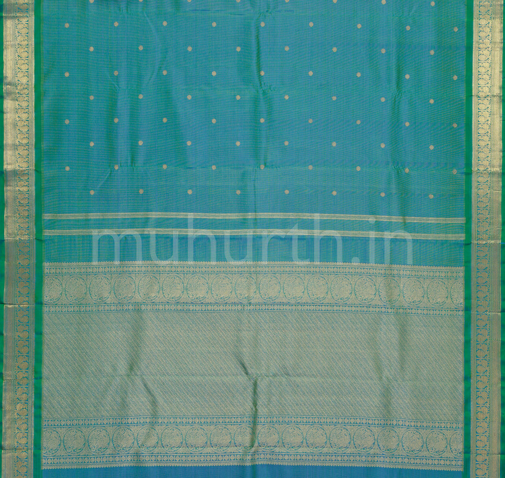 Ramar Green Vaira-Oosi Pure Zari Kanjivaram Silk Saree