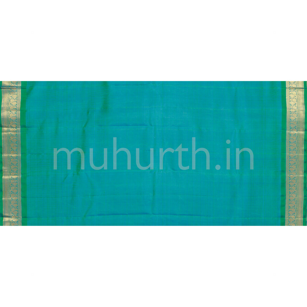 Ramar Green Vaira-Oosi Pure Zari Kanjivaram Silk Saree