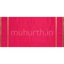 Load image into Gallery viewer, Orange Pure Zari Kanjivaram Silk Saree with Rose