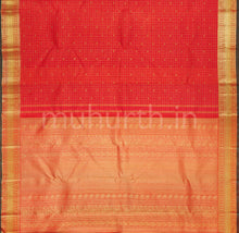 Load image into Gallery viewer, Red Bridal Pure Zari Kanjivaram Silk Saree