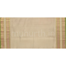 Load image into Gallery viewer, Mango Yellow Kanjivaram Silk Saree with Tussar White