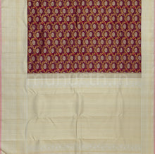 Load image into Gallery viewer, Pakku Pure Meenakari Kanjivaram Silk Saree with Off-White