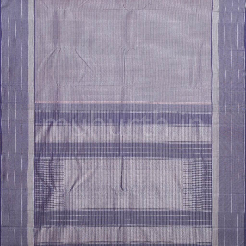 Light Lavender Pure Kanjivaram Silk Saree with Lavender