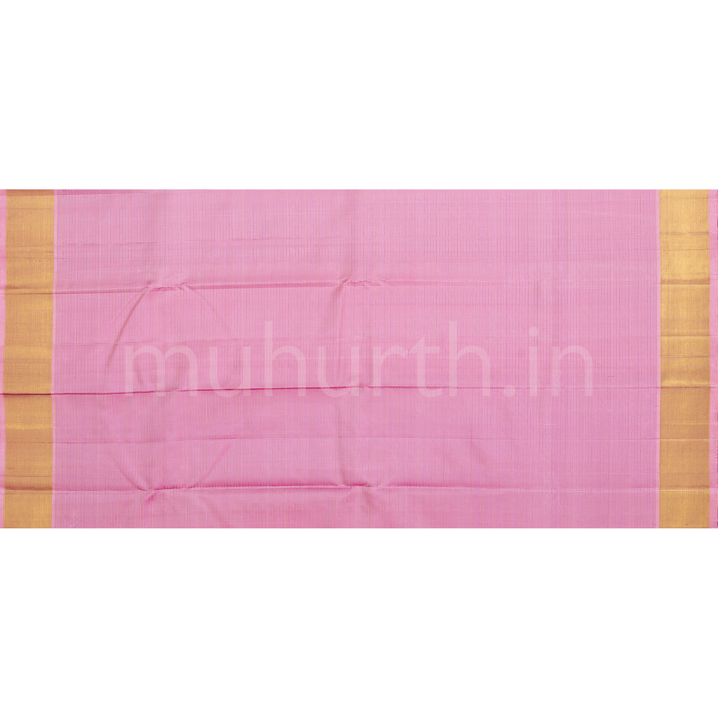 Magenta Pure Kanjivaram Silk Saree with Pink