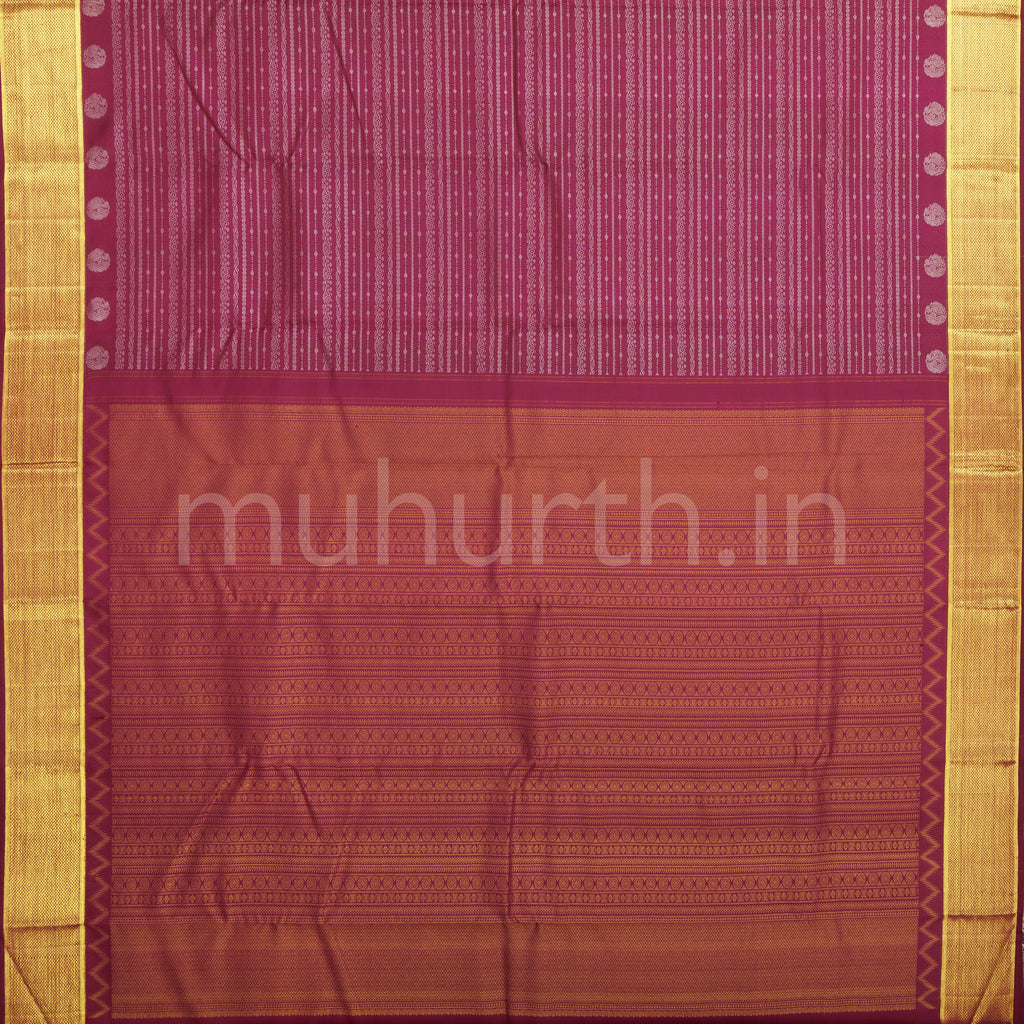 Maroon Pure Kanjivaram Silk Saree