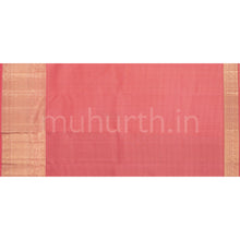 Load image into Gallery viewer, Magenta Pure Kanjivaram Silk Saree with Peach