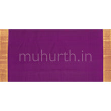 Load image into Gallery viewer, Off-White Pure Kanjivaram Silk Saree with Deep Magenta