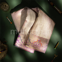 Load image into Gallery viewer, Pastel Lavender Kanjivaram Silk Saree with Lavender