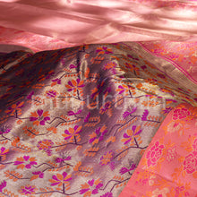 Load image into Gallery viewer, Kanjivaram Meenakshi Silk Saree with Pink