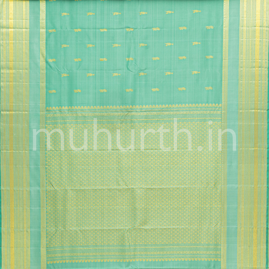 Sea Green Kanjivaram Silk Saree