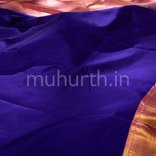 Load image into Gallery viewer, Kanjivaram Violet Silk Saree with Pink