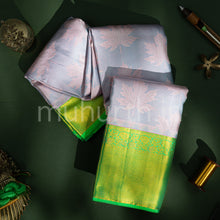 Load image into Gallery viewer, Kanjivaram Light Pink &amp; Ananda Silk Saree with Tiratchai Green