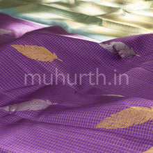 Load image into Gallery viewer, Kanjivaram Dark Mauve Silk Saree