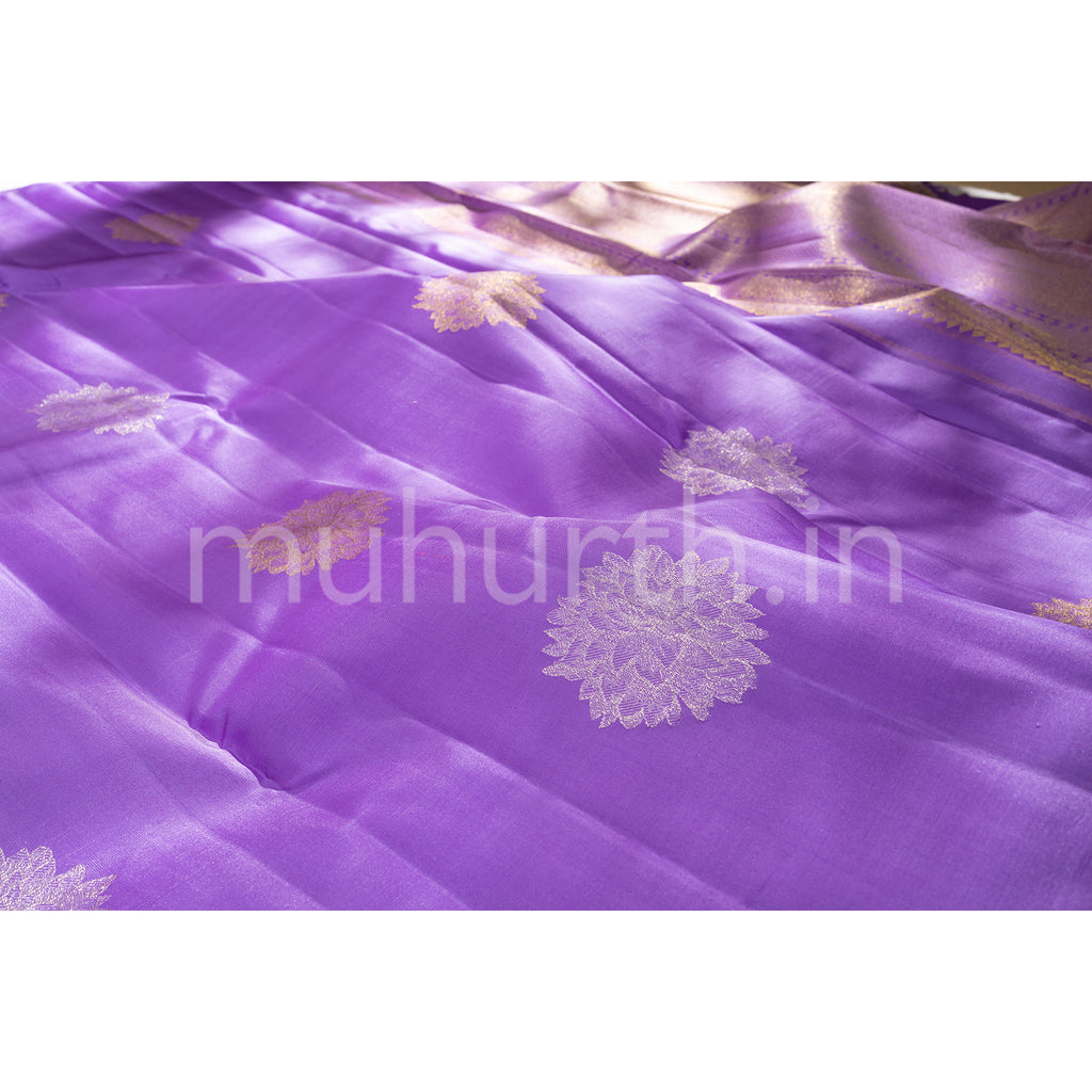 Lavender Kanjivaram Silk Saree