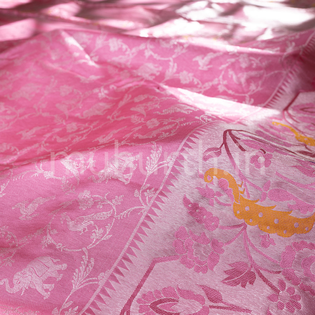Kanjivaram Light Pink Silk Saree