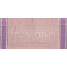 Load image into Gallery viewer, Light Brown Kanjivaram Silk Saree with Lavender