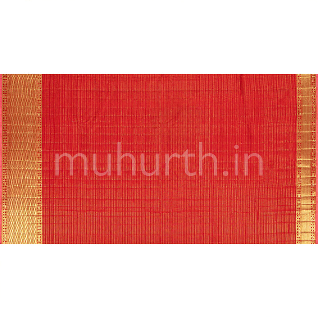 Deep Red Kanjivaram Silk Saree