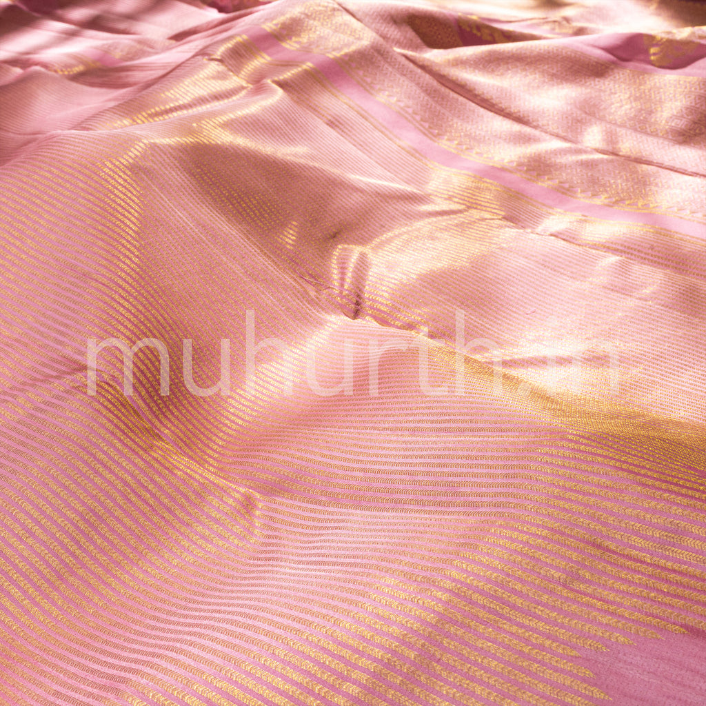 Baby Pink Kanjivaram Silk Saree