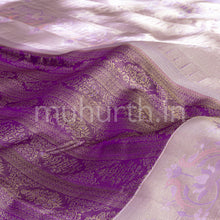 Load image into Gallery viewer, Kanjivaram Magenta Silk Saree with Lavender