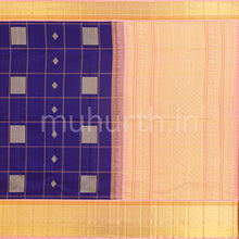 Load image into Gallery viewer, Kanjivaram Violet Silk Saree with Peach