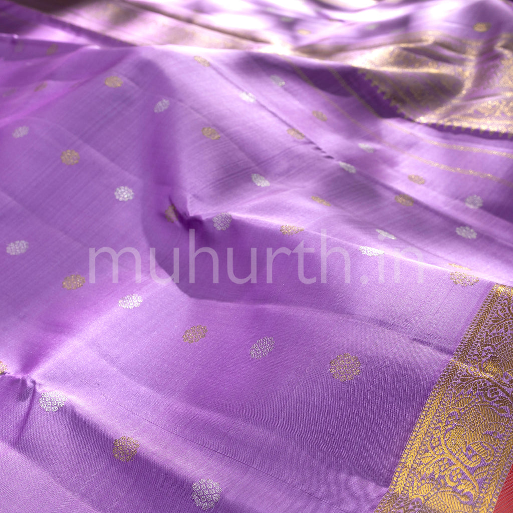 Lavender Kanjivaram Silk Saree