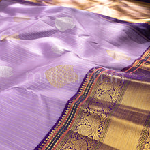 Load image into Gallery viewer, Lavender Kanjivaram Silk Saree with Meenakshi