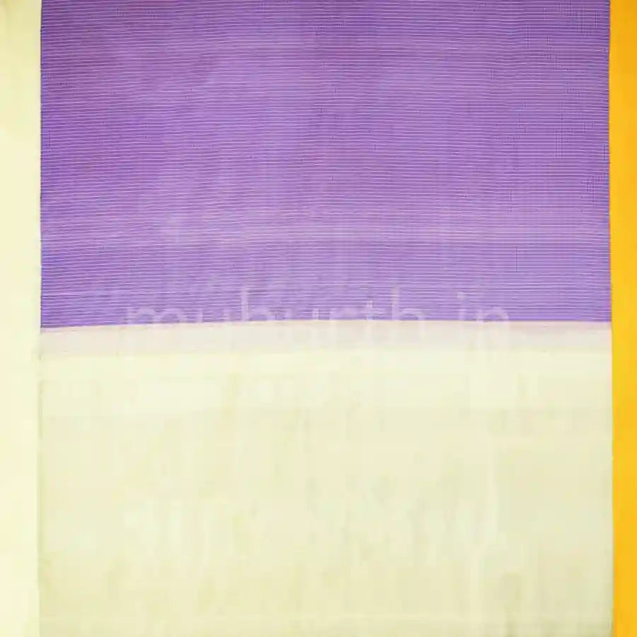 Kanjivaram Lavender Double Pallu Blouse Silk Saree