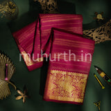 Dark Magenta Pure Kanjivaram Silk Saree
