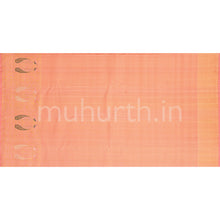 Load image into Gallery viewer, Sea Green Kanjivaram Silk Saree with Peach