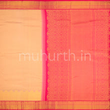 Load image into Gallery viewer, Kanjivaram Sandal Silk Saree with Bright Pink