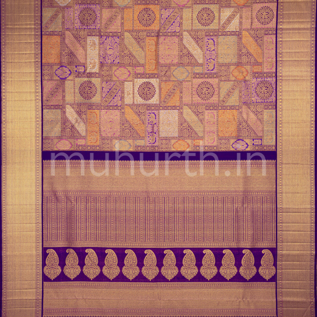 Kanjivaram Magenta Silk Saree