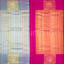 Load image into Gallery viewer, Kanjivaram Silver Grey Kora Silk Saree