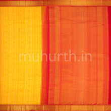 Load image into Gallery viewer, Kanjivaram Mustard Silk Saree with Red