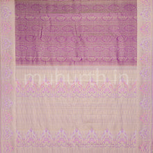 Load image into Gallery viewer, Kanjivaram Magenta Silk Saree with Lavender