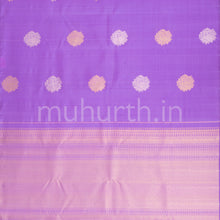 Load image into Gallery viewer, Lavender Kanjivaram Silk Saree