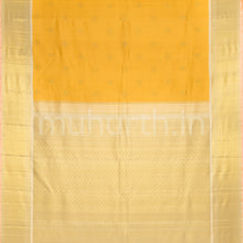 Load image into Gallery viewer, Kanjivaram Pastel Yellow Silk Saree with Off-White &amp; Light Pink